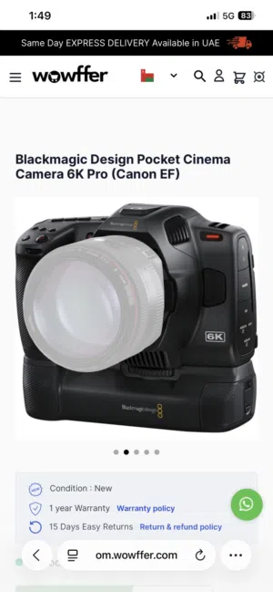Cinema camera + 2 lens ( cinematic ) and extra gears