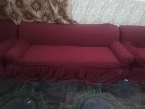 sofa and chairs with covers