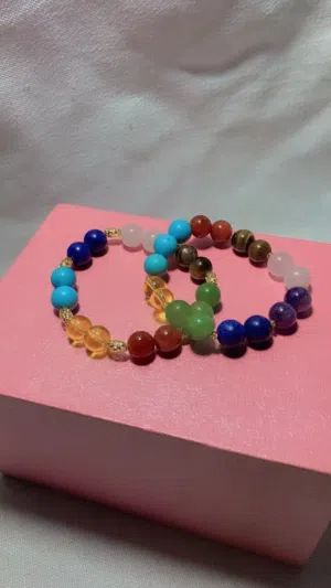 سوار احجار كريمة الشاكرات السبعه