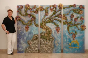 قطع فنية ثلاثية من الرزين – فخامة وأناقة بمقاس 240 × 180 سم  3D Resin Art – Luxury and Elegance in 2