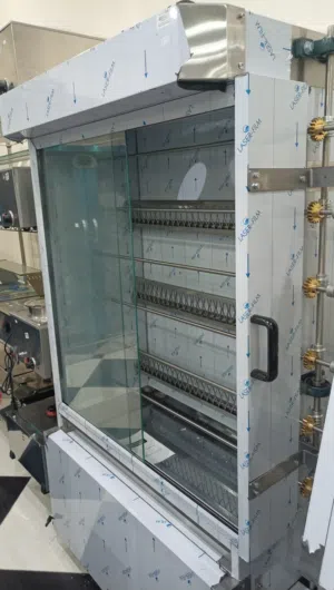 شوايه دجاج 6 اسياخ مع موتور   . Dimension :125 L x 58 W x 179 للسعر تواصل معنا  contact us for price