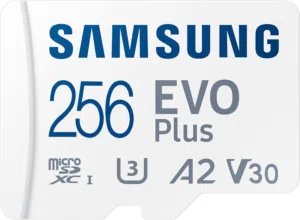بطاقة ذاكره سامسونج اصليه مواصفات عاليه Samsung Micro SD Card, 256 GB EVO Plus