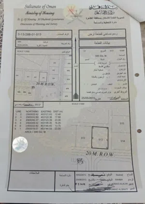 للبيع مجموعة اراضي سكنيه في ولاية عبري