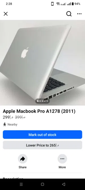 Brand Apple MacBook Pro  Year 2012 Model A1278 Core i5 8GB RAM  (Renewed)