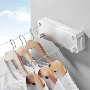مجفف ملابس أوتوماتيك قابل للسحب والطي –  يتكون من 2 خيوط يمتد حتى 4.3 متر،