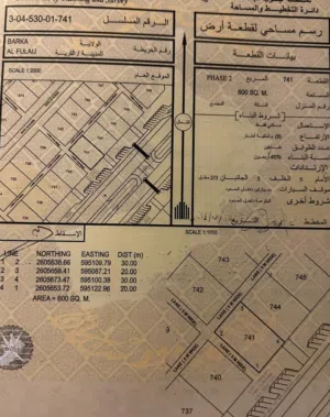 أرض سكنية مباشرة من المالك للبيع في بركاء ( الفليج )