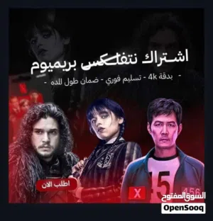 نتفلكس 4K بجودة عالية وبأسعار منافسة - تسليم فوري