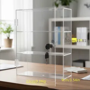 Transparent Acrylic Lock Box with Key