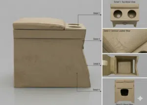 بوكس الكنسول الوسطي مع حامل الأكواب - نیسان باترول Y61