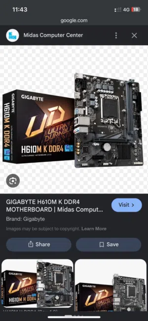 بورد h610  مع كرتونتها