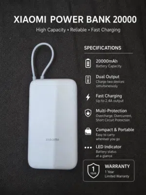 Original Xiaomi 20000mAh Power Bank Fast Charge