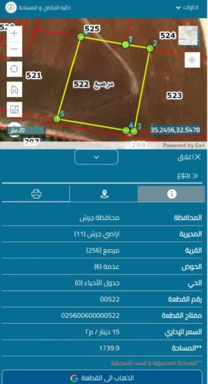 Mixed Use Land for Sale in Jerash Marsa'