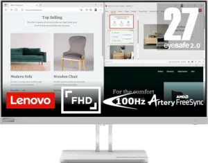 شاشة لينوفو 27 بوصة 2024 الجديدة  100Hz  تصميم خيالي واداء فخم!!