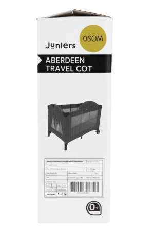 Juniors Aberdeen Portable Travel Cot – Lightweight Foldable Baby Bed for Newborns and Infants