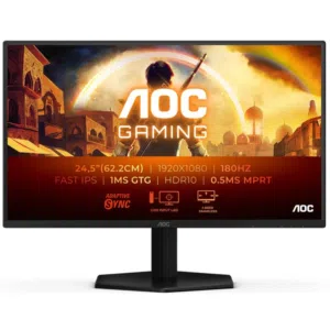 شاشة AOC Gaming 24” IPS 180Hz 0.5ms FHD كالجديدة