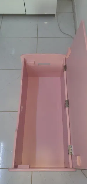pink box storage for toys