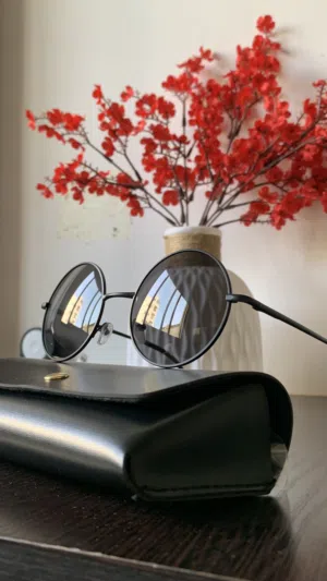 نظارة شمسية عدسات دائرية