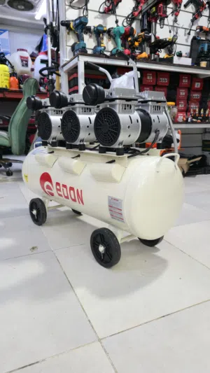كمبريسر هواء 100 لتر سايلنت صامت مكينة بريشر الهواء جان EDON Compressor silent 100l ثلاث محركات دبل