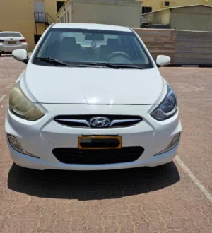 2015 Hyundai Accent Sedan with GCC Specs, Excellent Condition, White Interior & Exterior