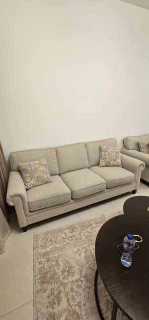 PAN Home CRAM 3-Seater Sofa Beige Fabric Excellent Condition