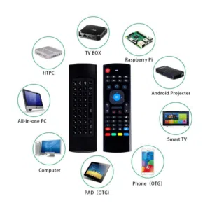 ريموت مع ماوس وكيبورد  للتلفاز والأجهزة الذكية. Air Fly Mouse Universal Remote with Keyboard