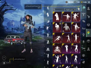 حساب ببجي قديم  وبي نوادر ووجه السيزن الرابع وبدله الهائم جنط وخوذ كثيره