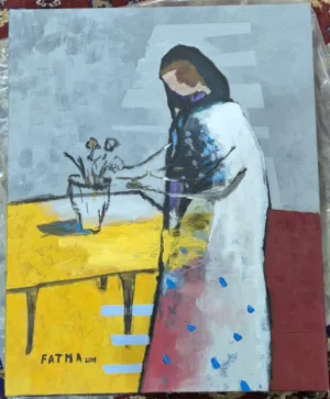 لوحات بالوان الكريلك وحدة زيتية