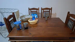 FOUR SEATER DINNING TABLE SOLID WOOD WITH 4 CHAIRS