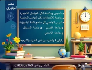 معلم انجليزي تأسيس ومتابعة 