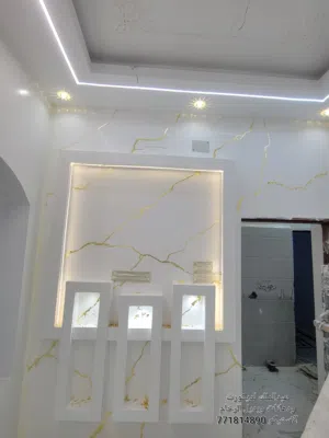 لمسات الاابداع للديكورت الحديثه وجمع انوع ادهان وبديل الرخام الااستيكووالواح
