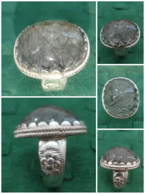طبيعته: هو في الأساس حجر «كوارتز روتيل» (Rutile Quartz) يتكون من ثاني أكسيد السيليكون، وتتشكل داخله