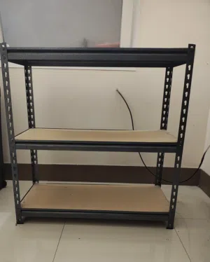 Storage shelves, slotted angle