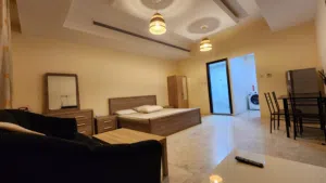 Furnished studio room available in khalifa city near AL FORSAN rent per month 3300 all included