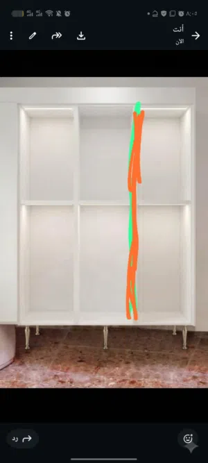 للبيع — كنتور أبيض تفصال  كنتور أبيض مودرن وأنيق  تصميمه 3 خانات فوق + 3 خانات جوه (واحد فوق ال