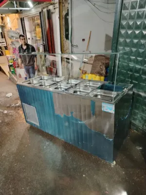 ثلاجة عرض ستانلس ستيل – نظيفة وجاهزة للشغل فورًا