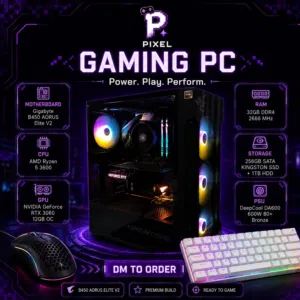 Gaming PC - كومبيوتر قوي للقيمنق والمونتاج + ماوس + كيبورد