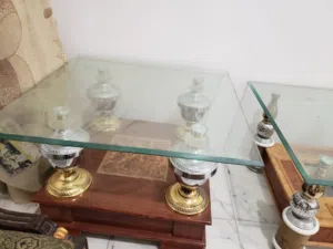 طقم طاولات تركي وحدة كبيرة و 2 صغار فخم جدا