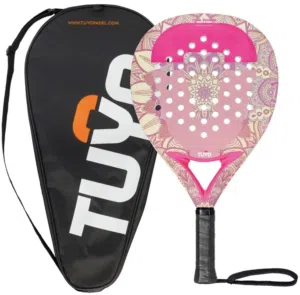 مضرب بادل جديد اللون زهري شركة tuyo مع شنطه المضرب