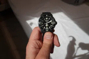 Swatch x Blancpain watch, Scuba Fifty Fathoms - Ocean of Storms, 42.3, SO35B400 + watch pod box and