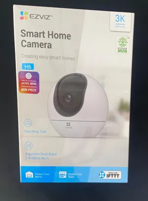 كاميرا EZVIZ H6 داخلية 3K واي فاي، رؤية ليلية ملونة، تتبع ذكي، صوت ثنائي، تغطية 360°