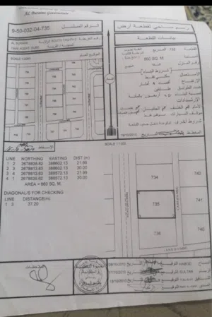 ارض سكنية في البريمي مساحتها 660