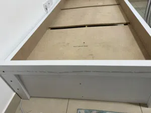 Single White Wooden Bed Frame – Solid Quality (Made in Malaysia)