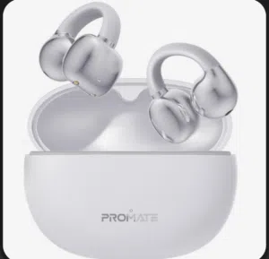 Promate Audiofit Open Ear Clip On Tws Earbuds W/ Intellitouch - White