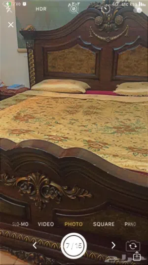 غرفة نوم كلاسيك حجم كبير ملوكي7 قطع