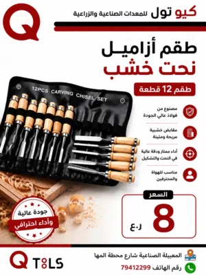 ازميل نحت خشب 12 قطعة