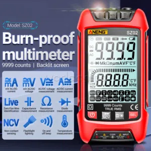 Digital Multimeter Voltmeter Resistance  Capacitance Temp Transistor Tester Meter