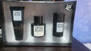 مجموعة عطر Kenneth Cole Vintage Black الأصلية - 3 قطع جديدة