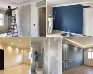 معلم دهانات محترف في جدة. تنفيذ جميع أعمال الدهان الداخلي والخارجي، رش بوية، معجون، دهانات جوتن والج