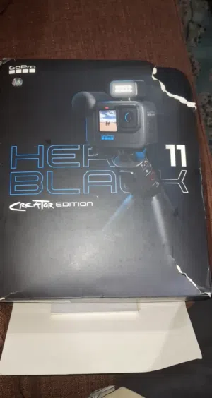gopro hero11 black creator edition camera no use only box open without sd card