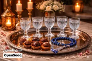 طقم كاسات زمزم للبيع بس بدينار